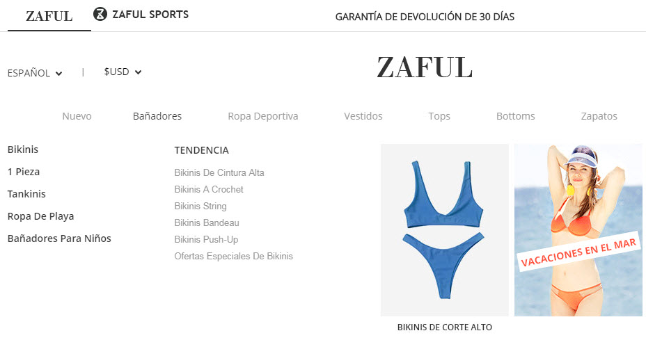 Trajes de baño Zaful